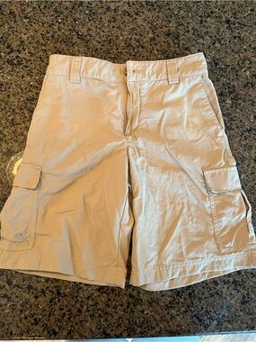 Under Armour Boys Beige Cargo Shorts - Classic Casual Utility YM